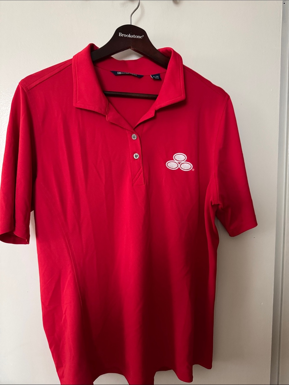 Cutter & Buck Red Short Sleeve Polo